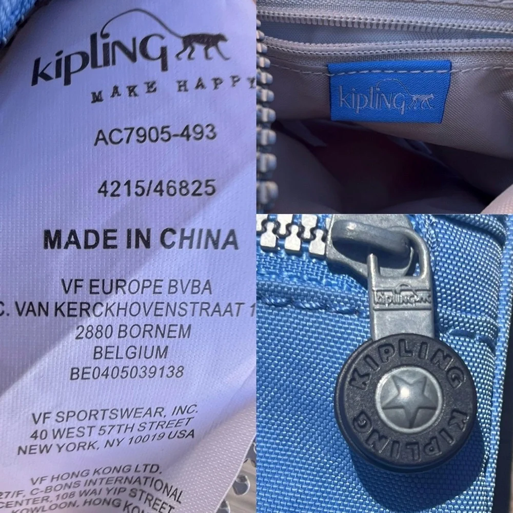 - Kipling Keiko Bright Blue Mini Crossbody Bag! EUC!